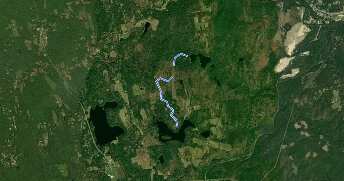Маршрут Fisk Hill - Spring Trail на спутниковом снимке