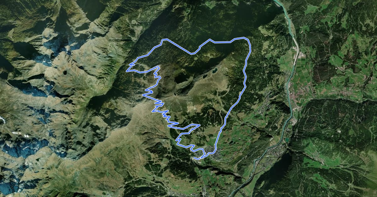Маршрут Fisser Joch Tour на спутниковом снимке