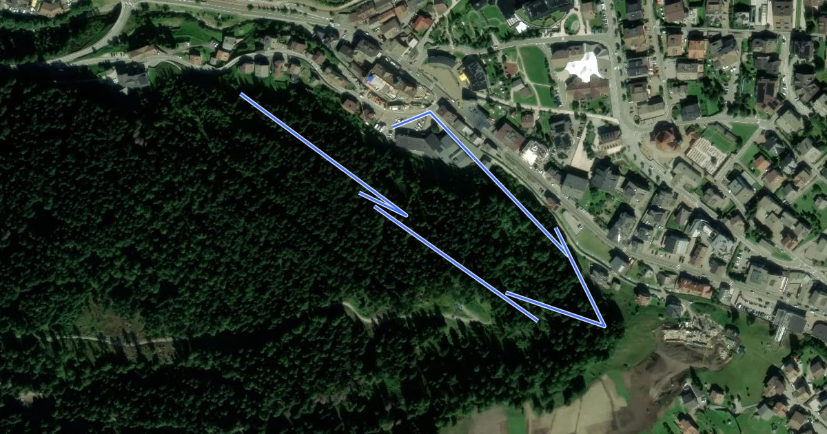 Маршрут Fitness Parcours на спутниковом снимке