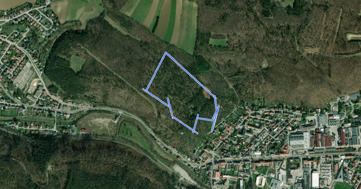 Маршрут Fitness-Tour (Hirtenberg) на спутниковом снимке