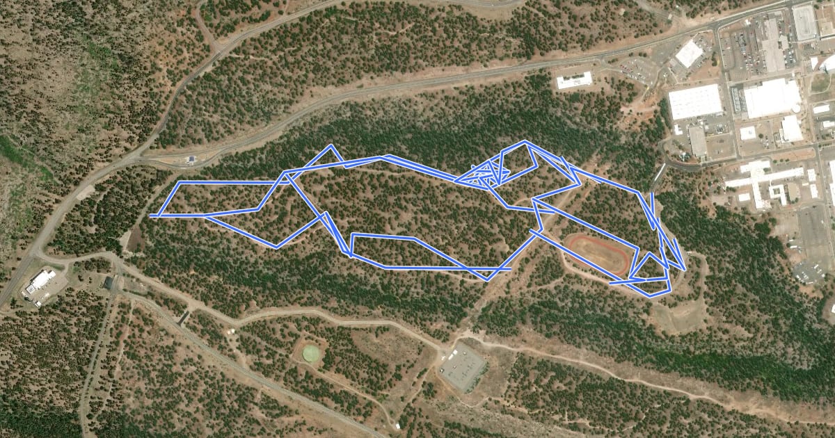 Маршрут Fitness Trail на спутниковом снимке