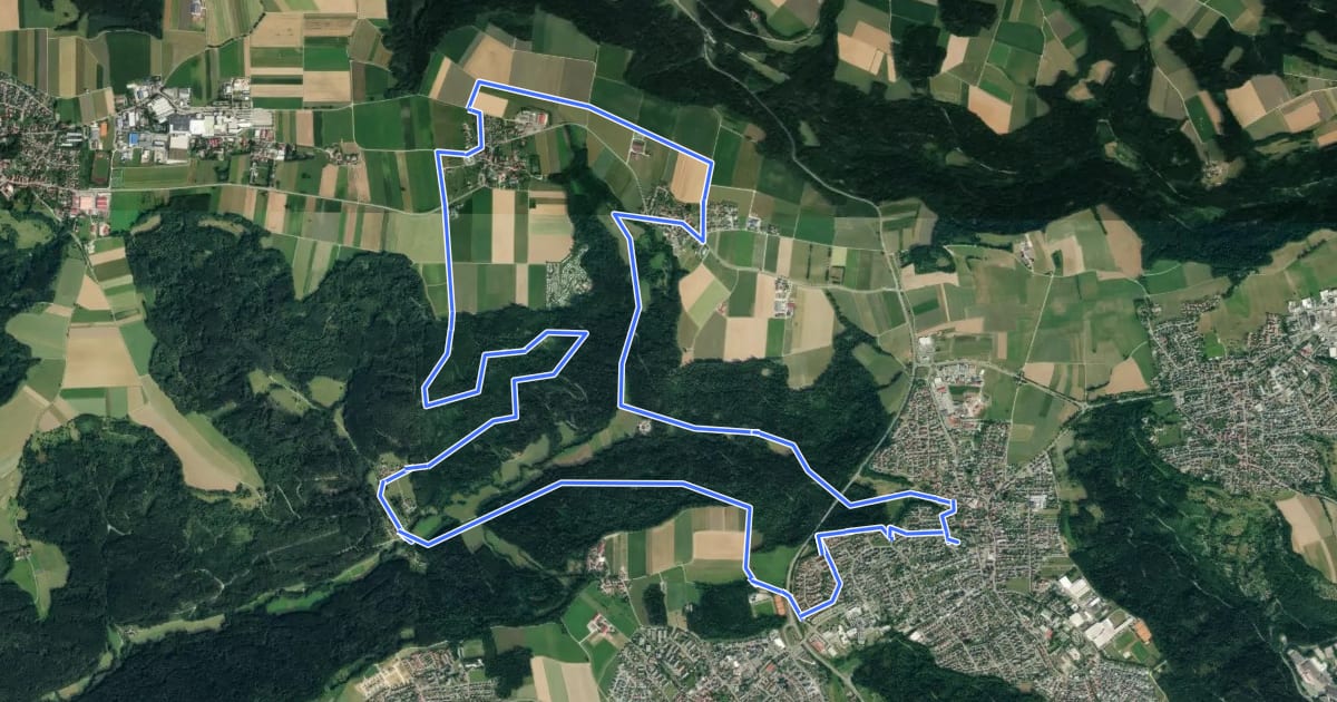 Маршрут Fitnessrunde Mutlangen 3 на спутниковом снимке