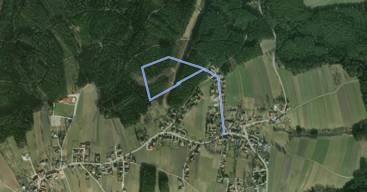 Маршрут Fitnessweg (Penk) на спутниковом снимке