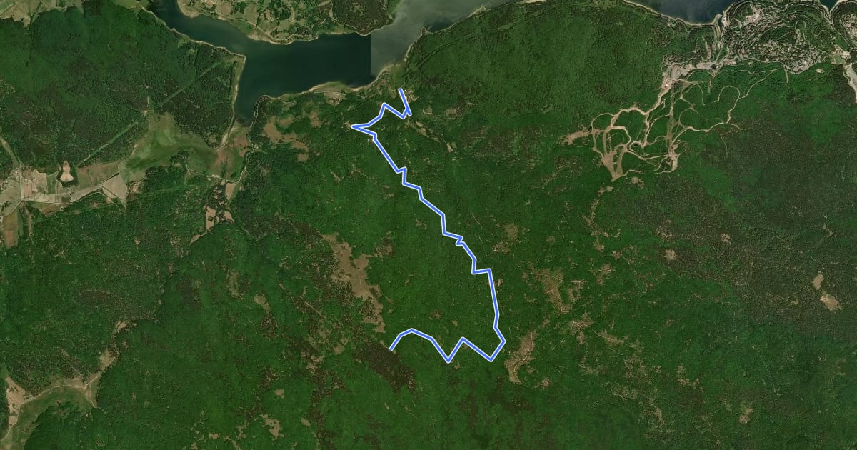 Маршрут Fiume Tassito - Monte Scorciavuoi на спутниковом снимке