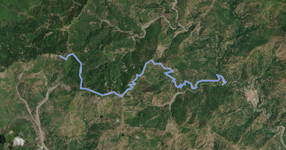Маршрут Fiumedinisi Monte Cavallo (FI) на спутниковом снимке