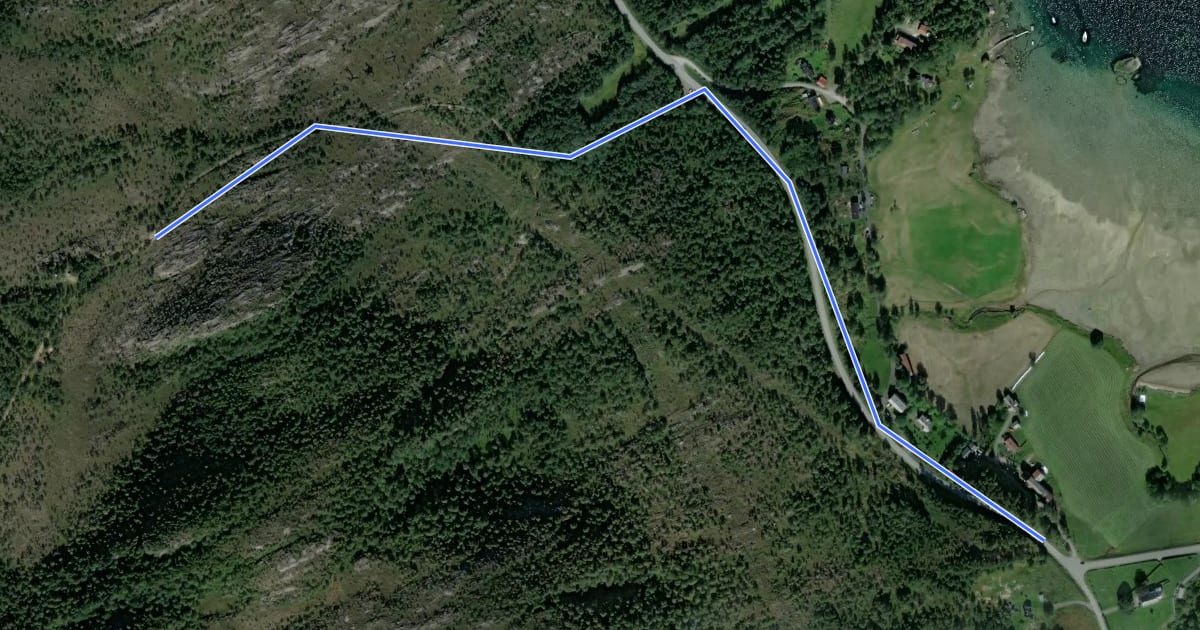 Маршрут Fjordruta på Nordmøre на спутниковом снимке