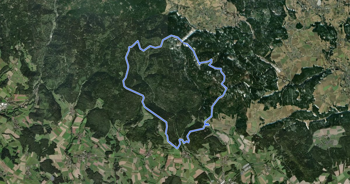 Маршрут Flötztalweg на спутниковом снимке