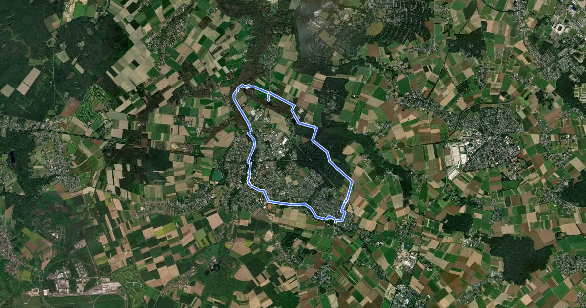 Маршрут Flachsroute на спутниковом снимке