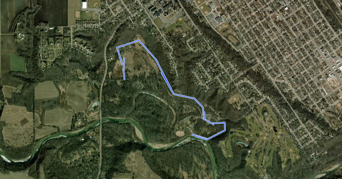 Маршрут Flandrau State Park Hiking Club Trail на спутниковом снимке