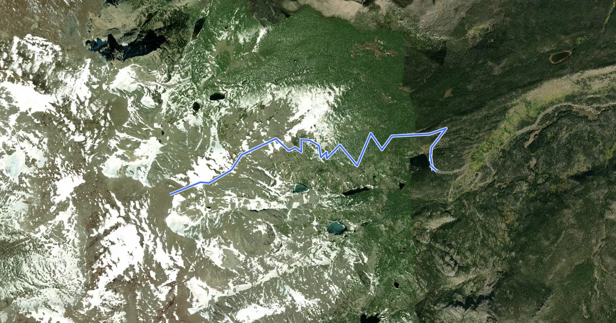 Маршрут Flat Top Mountain Trail на спутниковом снимке