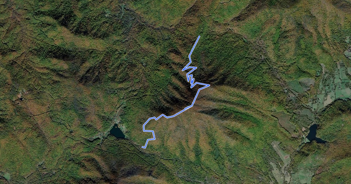 Маршрут Flat Top Trail на спутниковом снимке