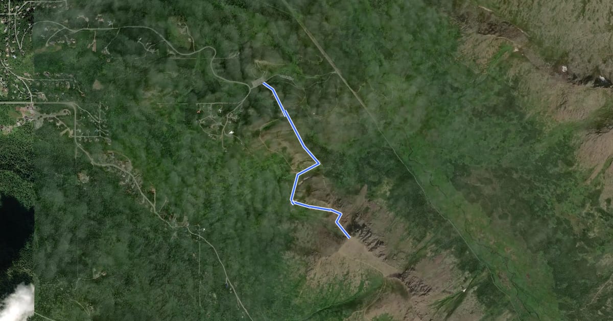 Маршрут Flattop Trail на спутниковом снимке