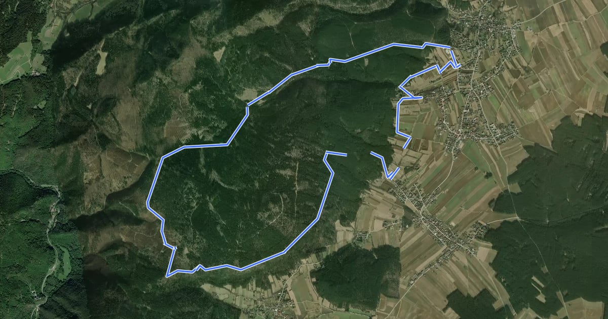 Маршрут Flatzerwandrunde (4) на спутниковом снимке