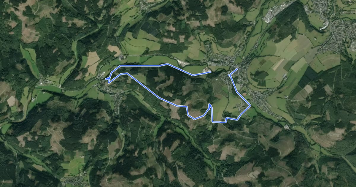 Маршрут Fleckenberg Rundweg F3 на спутниковом снимке