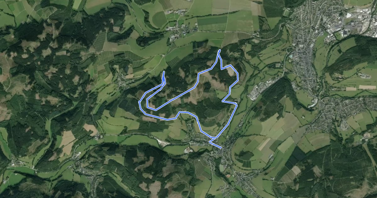 Маршрут Fleckenberg Rundweg F5 на спутниковом снимке