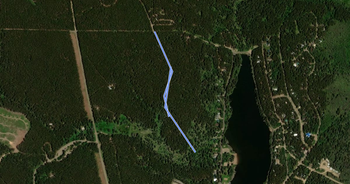 Маршрут Flicker Trail на спутниковом снимке