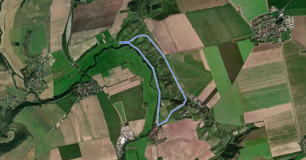 Маршрут Fliegerrundweg Dorndorf на спутниковом снимке