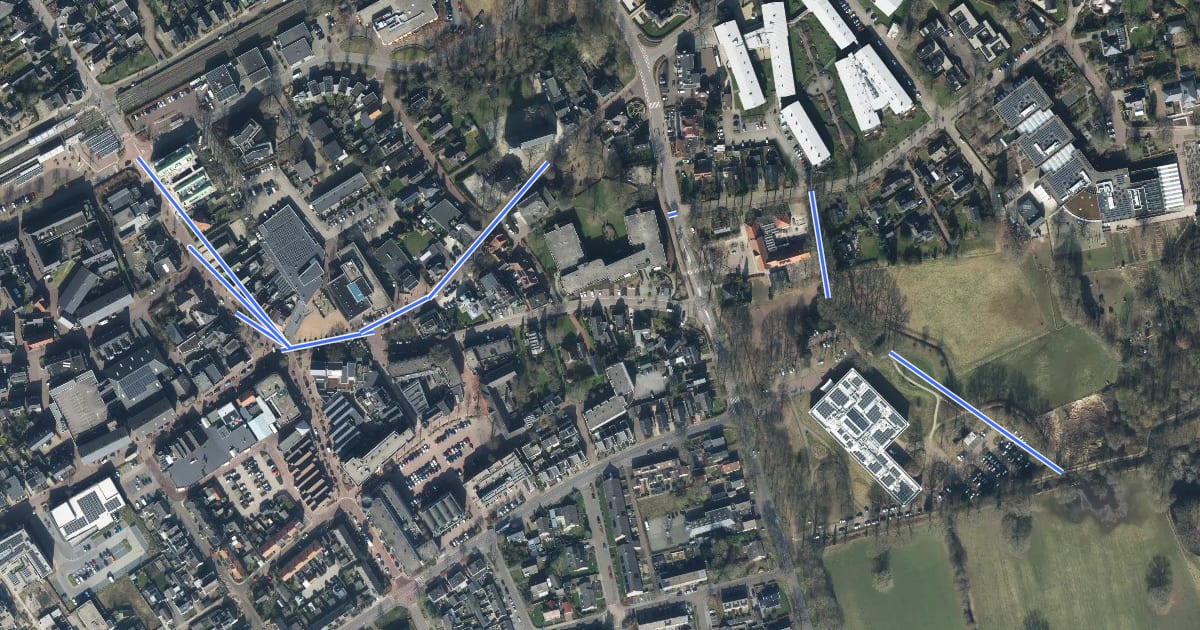 Маршрут Fliertpad stationsroute на спутниковом снимке