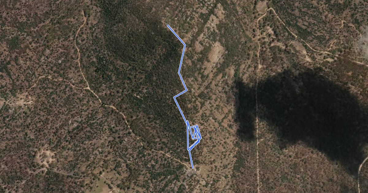 Маршрут Flinders Peak Walk на спутниковом снимке