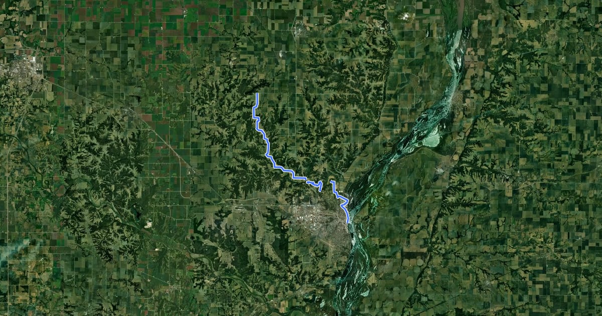 Маршрут Flint River Trail на спутниковом снимке