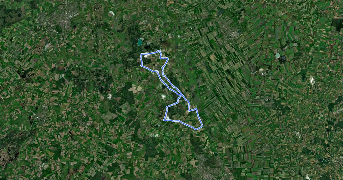 Маршрут Flintenroute на спутниковом снимке