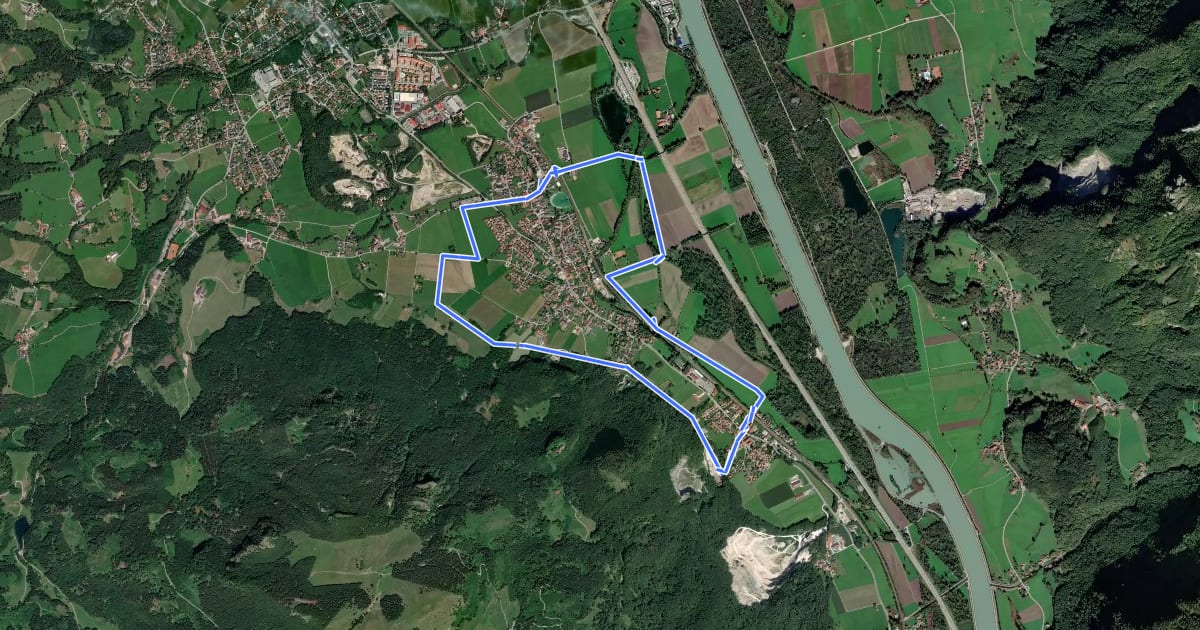 Маршрут Flintsbach - Rund um Flintsbach-Tour на спутниковом снимке