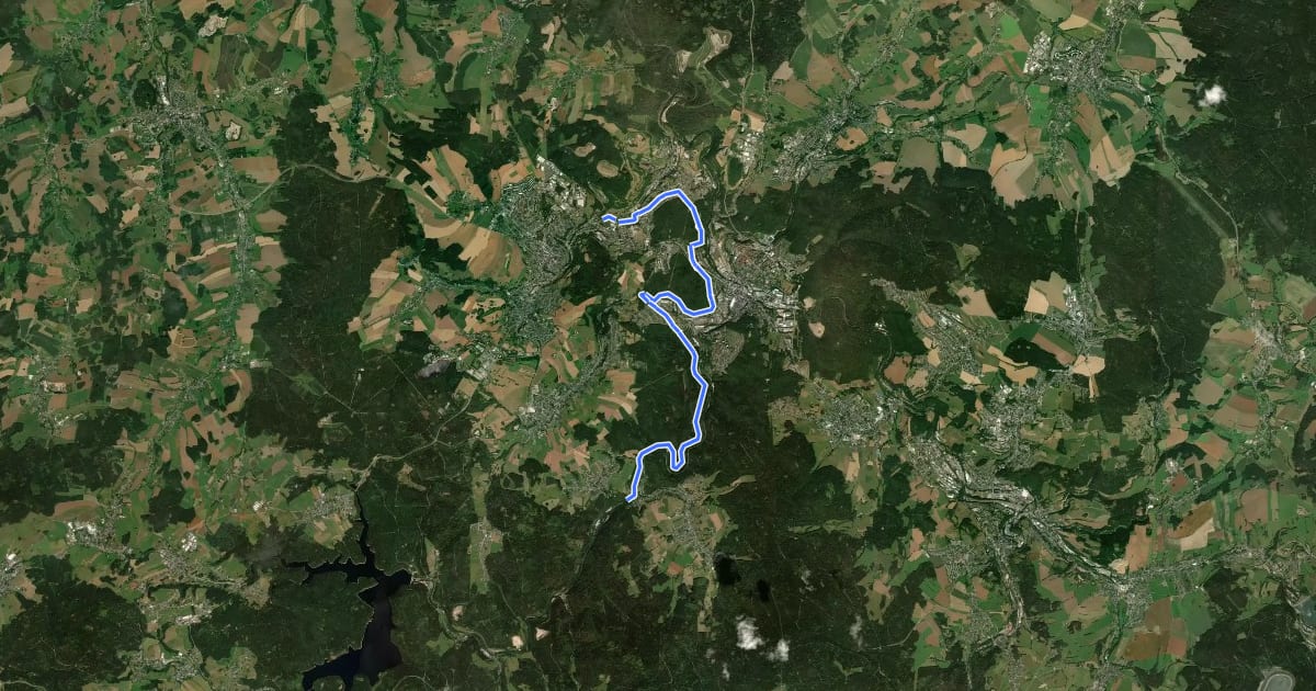 Маршрут Floßgraben на спутниковом снимке