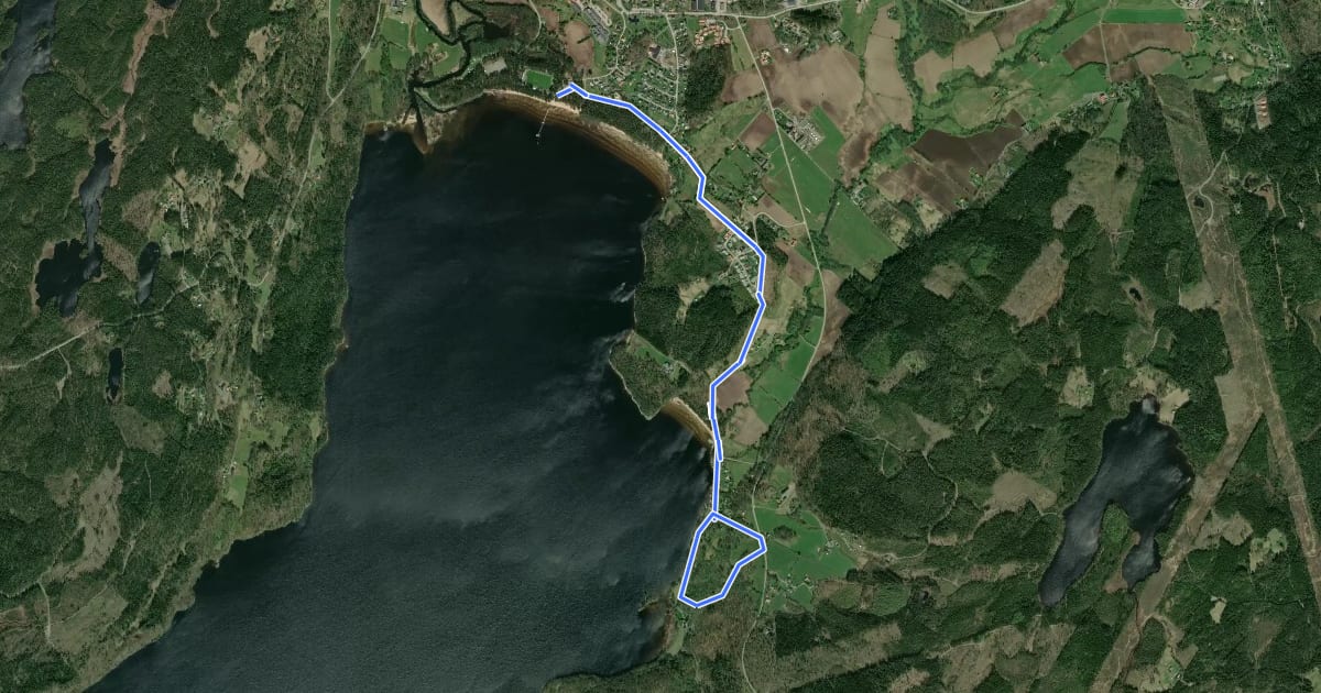 Маршрут Flohult vandringsled 6,6 km на спутниковом снимке