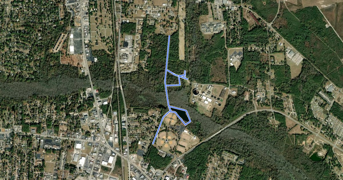 Маршрут Florence Trail System на спутниковом снимке