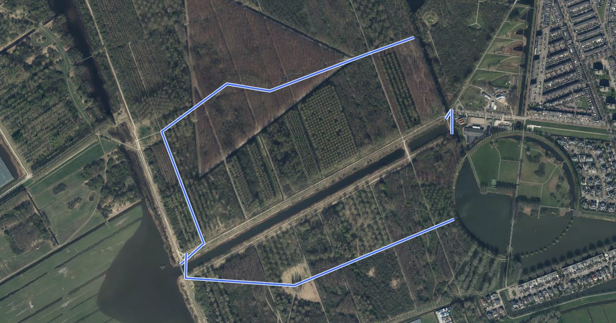 Маршрут Floriade route на спутниковом снимке
