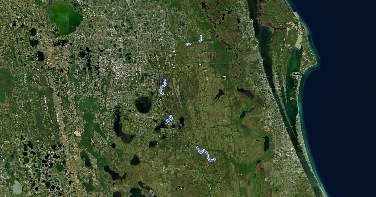 Маршрут Florida National Scenic Trail - Disconnected Trails на спутниковом снимке