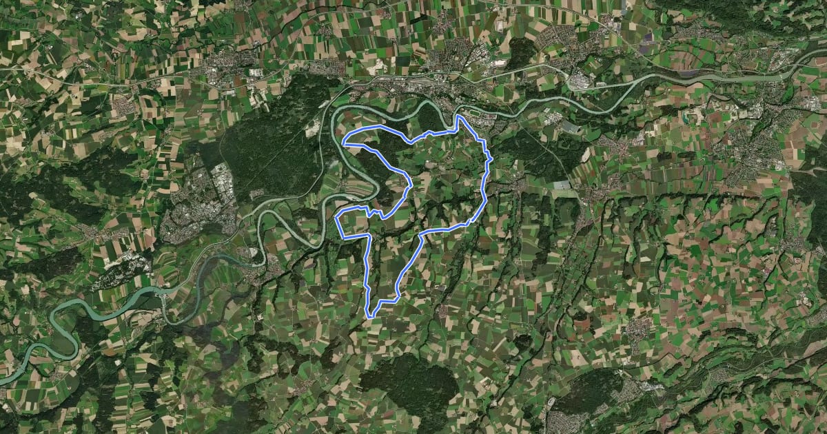 Маршрут Flossinger Wald на спутниковом снимке