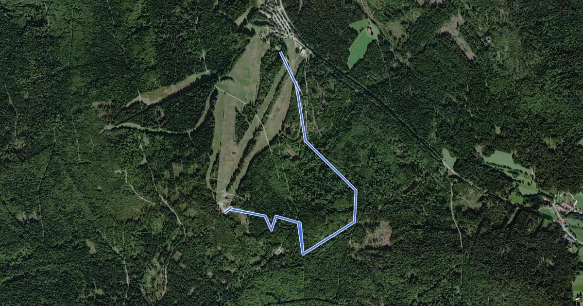 Маршрут Flow Country Trail на спутниковом снимке