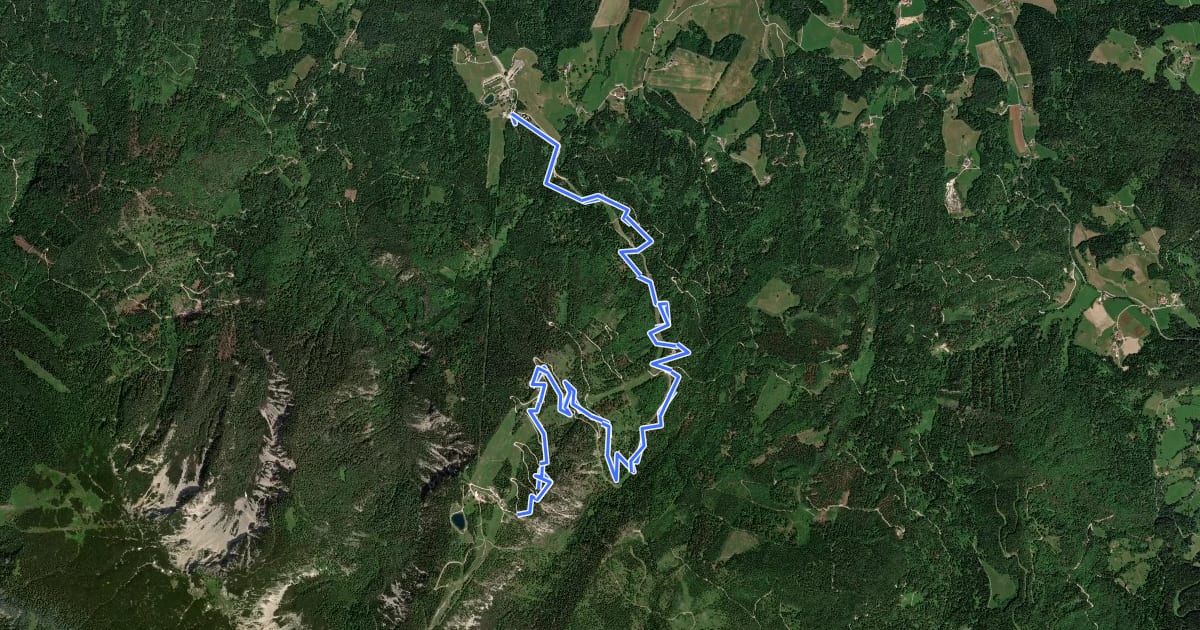 Маршрут Flow Country Trail на спутниковом снимке