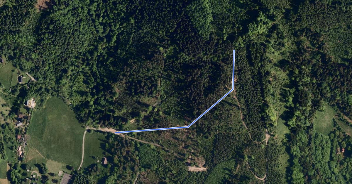 Маршрут Flow trail Palkovické hůrky на спутниковом снимке