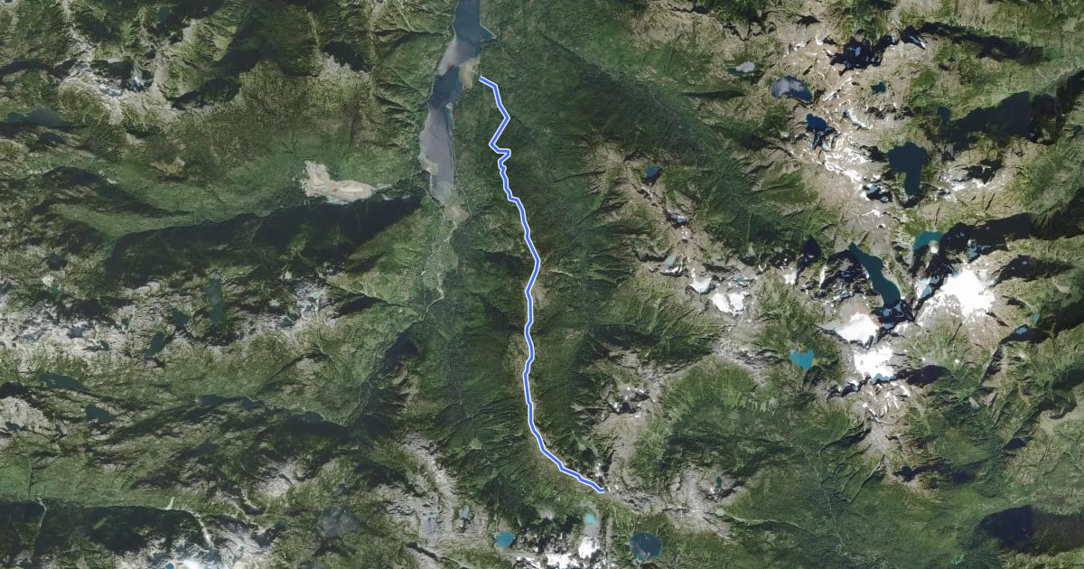 Маршрут Flower Ridge Trail на спутниковом снимке