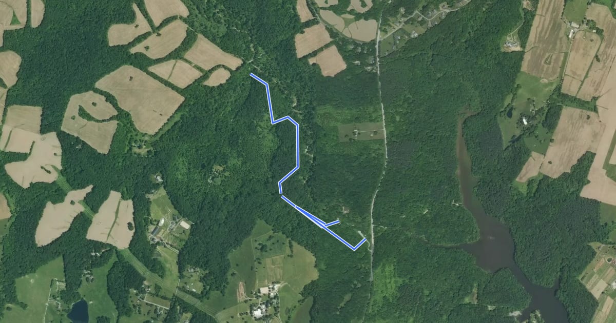 Маршрут Flowing Free Trail на спутниковом снимке