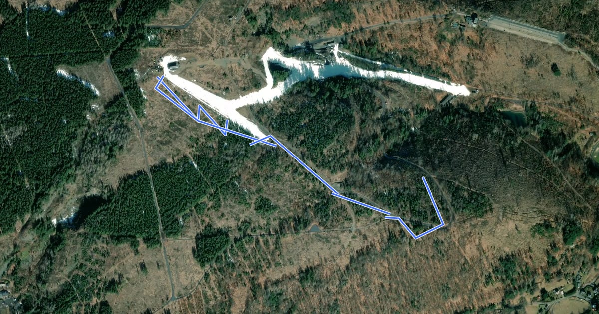 Маршрут Flowtrail на спутниковом снимке