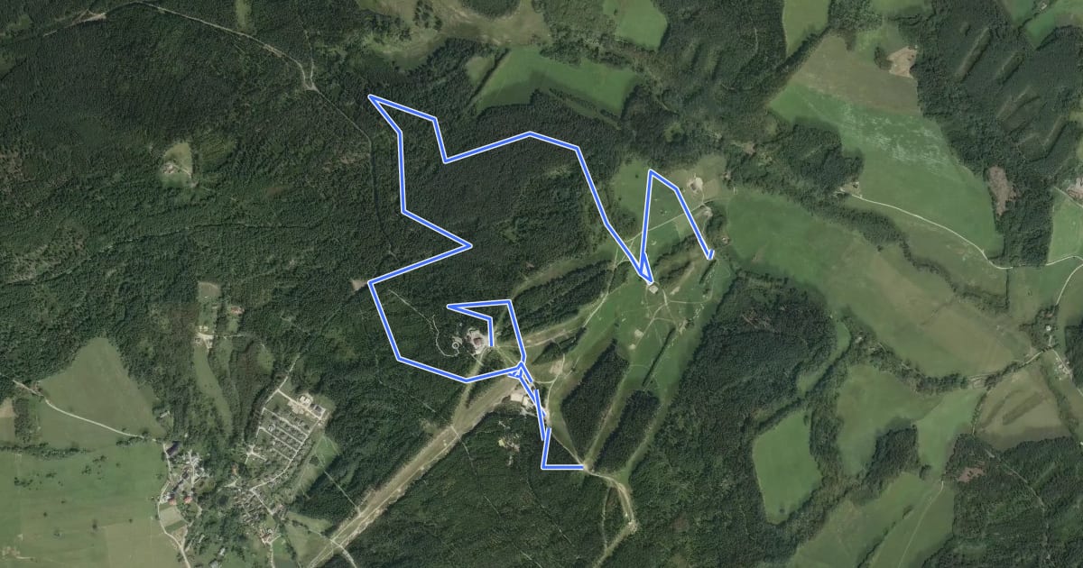 Маршрут Flowtrail на спутниковом снимке