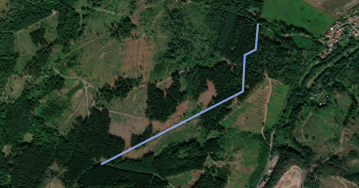 Маршрут Flowtrail на спутниковом снимке