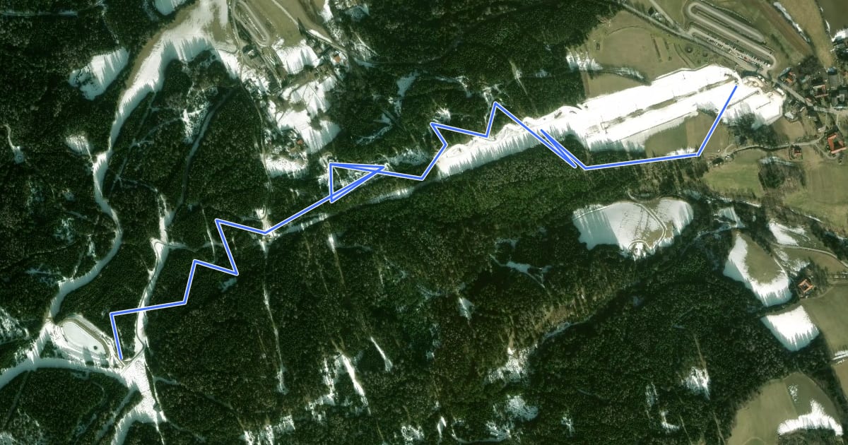 Маршрут Flowtrail by Ghost Bikes на спутниковом снимке