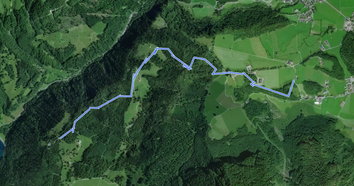 Маршрут Flowtrail Glarus на спутниковом снимке