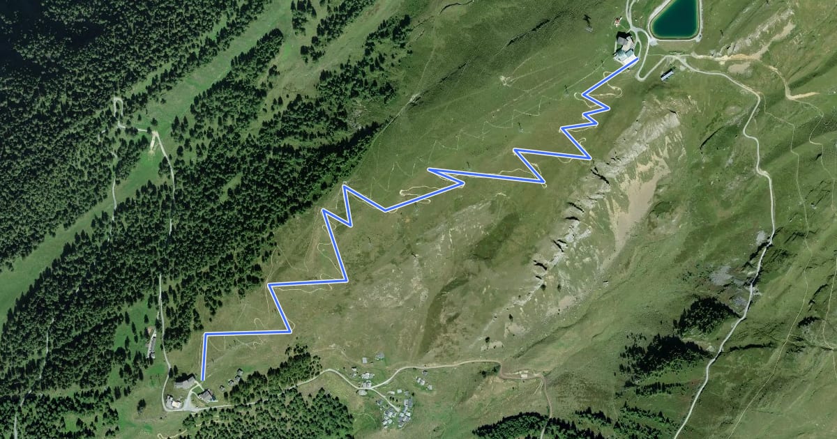 Маршрут Flowtrail Jales Flow на спутниковом снимке