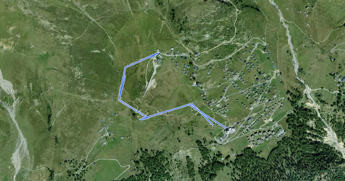 Маршрут Flowtrail Loichi Trail на спутниковом снимке