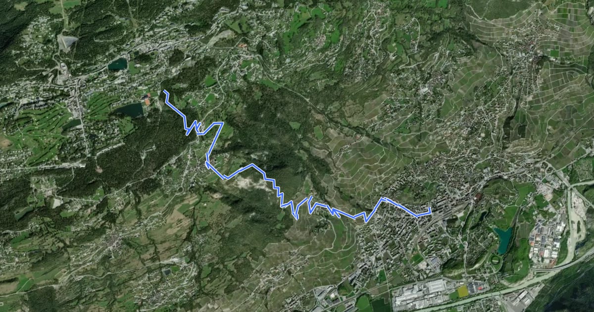 Маршрут Flowtrail Montana-Village – Loc на спутниковом снимке