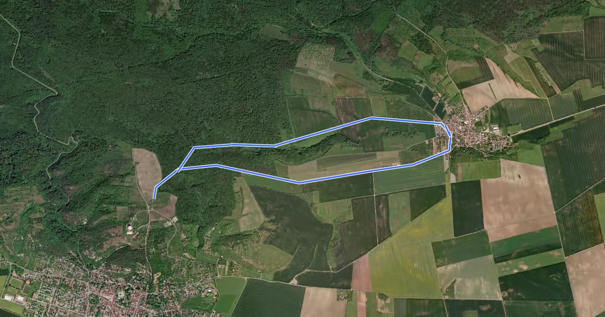 Маршрут Flugplatzweg на спутниковом снимке