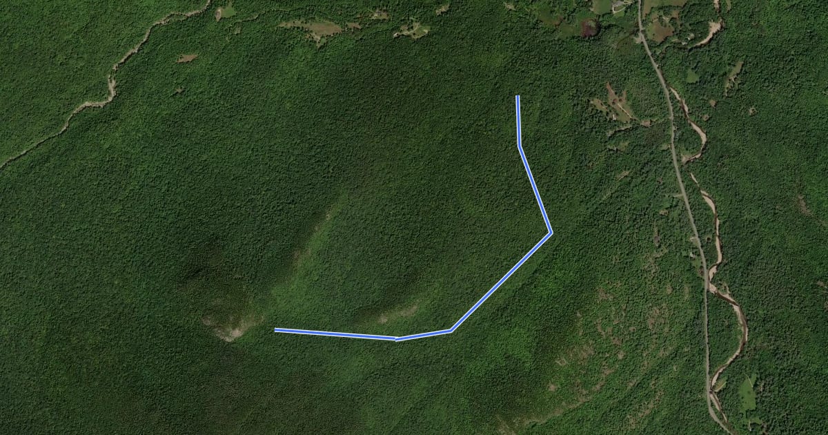 Маршрут Flume Brook Trail на спутниковом снимке