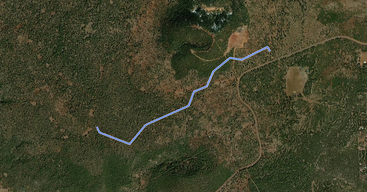 Маршрут Flume Connector Trail на спутниковом снимке