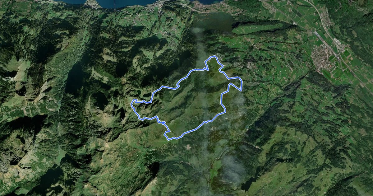 Маршрут Flumserberg-Panoramabike на спутниковом снимке