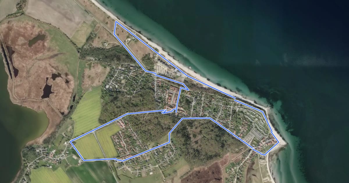 Маршрут Flunderroute на спутниковом снимке